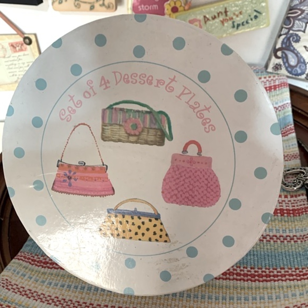 🔹NEW Set Of 4 Dessert Plates